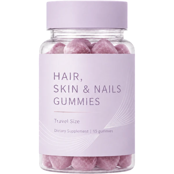 Promos Town 1 Travel Size Hair, Skin & Nails Gummies